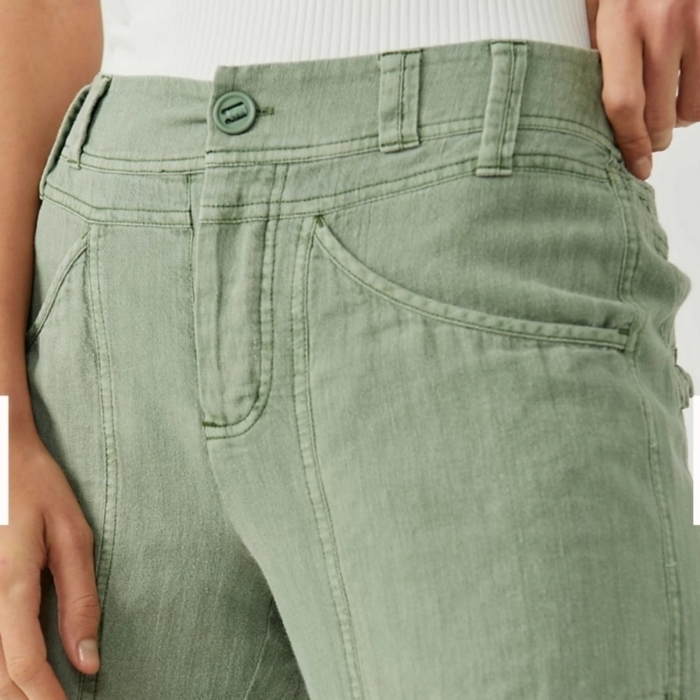 Free People Big Hit Linen Cotton Slouch Pants - Picture 4 of 13
